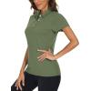 imageTACVASEN Womens Golf Shirt Polo Shirts for Women Collar Shirt Short Sleeve Quick Dry Womens Polo Shirts for Work Tennis GolfAgreen