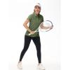 imageTACVASEN Womens Golf Shirt Polo Shirts for Women Collar Shirt Short Sleeve Quick Dry Womens Polo Shirts for Work Tennis GolfAgreen