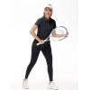 imageTACVASEN Womens Golf Shirt Polo Shirts for Women Collar Shirt Short Sleeve Quick Dry Womens Polo Shirts for Work Tennis GolfBlack