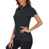 imageTACVASEN Womens Golf Shirt Polo Shirts for Women Collar Shirt Short Sleeve Quick Dry Womens Polo Shirts for Work Tennis GolfBlack
