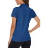imageTACVASEN Womens Golf Shirt Polo Shirts for Women Collar Shirt Short Sleeve Quick Dry Womens Polo Shirts for Work Tennis GolfBlue
