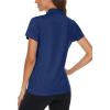 imageTACVASEN Womens Golf Shirt Polo Shirts for Women Collar Shirt Short Sleeve Quick Dry Womens Polo Shirts for Work Tennis GolfDark Blue