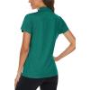 imageTACVASEN Womens Golf Shirt Polo Shirts for Women Collar Shirt Short Sleeve Quick Dry Womens Polo Shirts for Work Tennis GolfEgreen