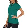 imageTACVASEN Womens Golf Shirt Polo Shirts for Women Collar Shirt Short Sleeve Quick Dry Womens Polo Shirts for Work Tennis GolfEgreen
