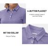 imageTACVASEN Womens Golf Shirt Polo Shirts for Women Collar Shirt Short Sleeve Quick Dry Womens Polo Shirts for Work Tennis GolfLight Purple