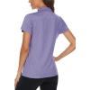 imageTACVASEN Womens Golf Shirt Polo Shirts for Women Collar Shirt Short Sleeve Quick Dry Womens Polo Shirts for Work Tennis GolfLight Purple