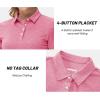 imageTACVASEN Womens Golf Shirt Polo Shirts for Women Collar Shirt Short Sleeve Quick Dry Womens Polo Shirts for Work Tennis GolfPink
