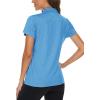 imageTACVASEN Womens Golf Shirt Polo Shirts for Women Collar Shirt Short Sleeve Quick Dry Womens Polo Shirts for Work Tennis GolfSky Blue