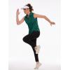 imageTACVASEN Womens Golf Shirt UPF 50 Sleeveless Golf Tank Tops VNeck Polo Shirts for Women Workout AthleticEmerald Green