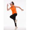 imageTACVASEN Womens Golf Shirt UPF 50 Sleeveless Golf Tank Tops VNeck Polo Shirts for Women Workout AthleticFlorange