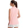 imageTACVASEN Womens Golf Shirt UPF 50 Sleeveless Golf Tank Tops VNeck Polo Shirts for Women Workout AthleticLight Pink