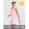 imageTACVASEN Womens Golf Shirt UPF 50 Sleeveless Golf Tank Tops VNeck Polo Shirts for Women Workout AthleticLight Pink