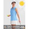 imageTACVASEN Womens Golf Shirt UPF 50 Sleeveless Golf Tank Tops VNeck Polo Shirts for Women Workout AthleticWater Fall Blue