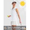imageTACVASEN Womens Golf Shirt UPF 50 Sleeveless Golf Tank Tops VNeck Polo Shirts for Women Workout AthleticWhite