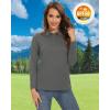 imageTACVASEN Womens Long Sleeve Polo Sun Protection UV SPF Outdoor Long Sleeve 3Button Quick Dry Golf ShirtDark Grey