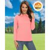 imageTACVASEN Womens Long Sleeve Polo Sun Protection UV SPF Outdoor Long Sleeve 3Button Quick Dry Golf ShirtPink