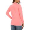 imageTACVASEN Womens Long Sleeve Polo Sun Protection UV SPF Outdoor Long Sleeve 3Button Quick Dry Golf ShirtPink