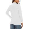 imageTACVASEN Womens Long Sleeve Polo Sun Protection UV SPF Outdoor Long Sleeve 3Button Quick Dry Golf ShirtWhite