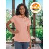 imageTACVASEN Womens Polo Shirts UPF 50 Sun Protection Golf Shirt Short Sleeve Quick Dry 3Button Collared Tops LightweightApricot