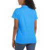 imageTACVASEN Womens Polo Shirts UPF 50 Sun Protection Golf Shirt Short Sleeve Quick Dry 3Button Collared Tops LightweightAzure