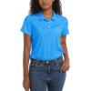 imageTACVASEN Womens Polo Shirts UPF 50 Sun Protection Golf Shirt Short Sleeve Quick Dry 3Button Collared Tops LightweightAzure