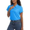 imageTACVASEN Womens Polo Shirts UPF 50 Sun Protection Golf Shirt Short Sleeve Quick Dry 3Button Collared Tops LightweightAzure