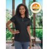 imageTACVASEN Womens Polo Shirts UPF 50 Sun Protection Golf Shirt Short Sleeve Quick Dry 3Button Collared Tops LightweightBlack