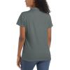 imageTACVASEN Womens Polo Shirts UPF 50 Sun Protection Golf Shirt Short Sleeve Quick Dry 3Button Collared Tops LightweightDark Grey