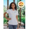 imageTACVASEN Womens Polo Shirts UPF 50 Sun Protection Golf Shirt Short Sleeve Quick Dry 3Button Collared Tops LightweightLight Grey