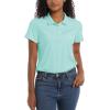imageTACVASEN Womens Polo Shirts UPF 50 Sun Protection Golf Shirt Short Sleeve Quick Dry 3Button Collared Tops LightweightLight Lake Blue