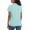 imageTACVASEN Womens Polo Shirts UPF 50 Sun Protection Golf Shirt Short Sleeve Quick Dry 3Button Collared Tops LightweightLight Lake Blue