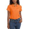 imageTACVASEN Womens Polo Shirts UPF 50 Sun Protection Golf Shirt Short Sleeve Quick Dry 3Button Collared Tops LightweightOrange