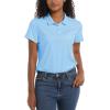 imageTACVASEN Womens Polo Shirts UPF 50 Sun Protection Golf Shirt Short Sleeve Quick Dry 3Button Collared Tops LightweightWaterfall Blue