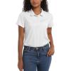 imageTACVASEN Womens Polo Shirts UPF 50 Sun Protection Golf Shirt Short Sleeve Quick Dry 3Button Collared Tops LightweightWhite