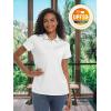 imageTACVASEN Womens Polo Shirts UPF 50 Sun Protection Golf Shirt Short Sleeve Quick Dry 3Button Collared Tops LightweightWhite