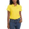 imageTACVASEN Womens Polo Shirts UPF 50 Sun Protection Golf Shirt Short Sleeve Quick Dry 3Button Collared Tops LightweightYellow