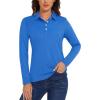 imageTACVASEN Polo Shirts for Women Casual TShirts Long Sleeve Golf TopsAzure