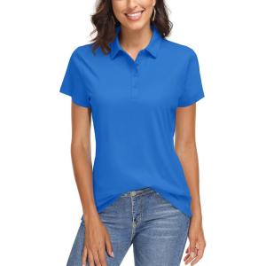 imageTACVASEN Womens Golf Polo Shirts Short Sleeve UPF 50 Sun Protection Golf Shirts for Women Quick Dry Collared PolosAzure