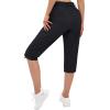 imageTACVASEN Womens Hiking Pants Cargo Capris Lightweight Water Resistant Quick Dry Casual Joggers Outdoor Zipper PocketsBlack