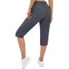 imageTACVASEN Womens Hiking Pants Cargo Capris Lightweight Water Resistant Quick Dry Casual Joggers Outdoor Zipper PocketsDark Grey