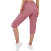 imageTACVASEN Womens Hiking Pants Cargo Capris Lightweight Water Resistant Quick Dry Casual Joggers Outdoor Zipper PocketsGrey Pink