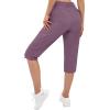 imageTACVASEN Womens Hiking Pants Cargo Capris Lightweight Water Resistant Quick Dry Casual Joggers Outdoor Zipper PocketsLotus Root Pink