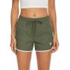 imageTACVASEN Womens Hiking Shorts with Pockets Quick Dry Lightweight Outdoor Running Shorts Breathable Active SportsAgreen