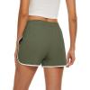 imageTACVASEN Womens Hiking Shorts with Pockets Quick Dry Lightweight Outdoor Running Shorts Breathable Active SportsAgreen