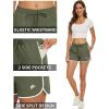 imageTACVASEN Womens Hiking Shorts with Pockets Quick Dry Lightweight Outdoor Running Shorts Breathable Active SportsAgreen