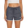 imageTACVASEN Womens Hiking Shorts with Pockets Quick Dry Lightweight Outdoor Running Shorts Breathable Active SportsDark Gray