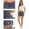 imageTACVASEN Womens Hiking Shorts with Pockets Quick Dry Lightweight Outdoor Running Shorts Breathable Active SportsDark Gray