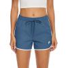 imageTACVASEN Womens Hiking Shorts with Pockets Quick Dry Lightweight Outdoor Running Shorts Breathable Active SportsGrey Blue
