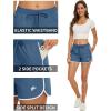 imageTACVASEN Womens Hiking Shorts with Pockets Quick Dry Lightweight Outdoor Running Shorts Breathable Active SportsGrey Blue