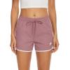 imageTACVASEN Womens Hiking Shorts with Pockets Quick Dry Lightweight Outdoor Running Shorts Breathable Active SportsGrey Pink